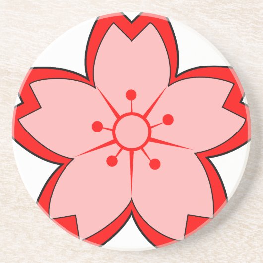 Dessous De Verre En Grès Fleur de cerisier japonaise (Devant)