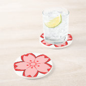 Dessous De Verre En Grès Fleur de cerisier japonaise (Côté)