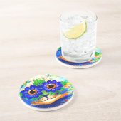 Dessous De Verre En Grès Fleur de chat (Côté)