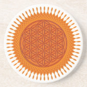 Dessous De Verre En Grès Fleur de design en direct / ensoleillé (Devant)