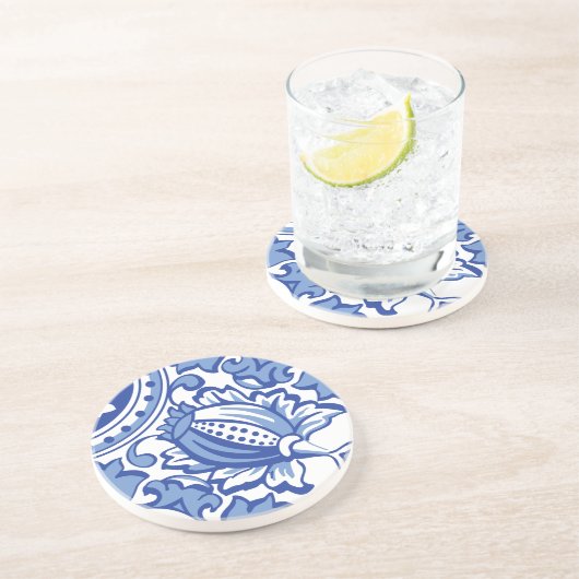 Dessous De Verre En Grès Fleur de grenade (Côté)