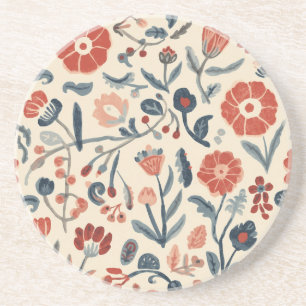Dessous De Verre En Grès Fleur de Jardin Botanique Scandinave Nordic Bloom