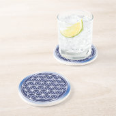 Dessous De Verre En Grès Fleur de la vie / ciel (Côté)