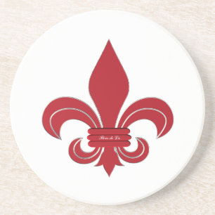 Dessous De Verre En Grès Fleur de Lis