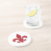 Dessous De Verre En Grès Fleur de Lis (Côté)