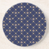 Dessous De Verre En Grès Fleur de Lis (Devant)