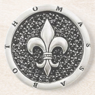 Dessous De Verre En Grès Fleur de lis Coaster