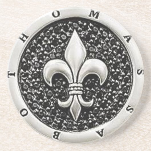 Dessous De Verre En Grès Fleur de lis Coaster (Devant)