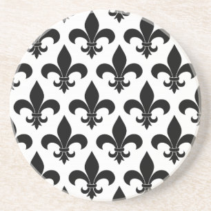 Dessous De Verre En Grès Fleur de lis Motif Classic