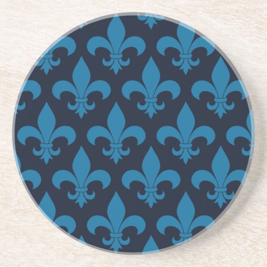 Dessous De Verre En Grès Fleur de lis motif Paris (Devant)