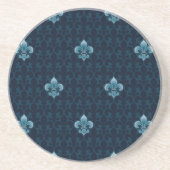 Dessous De Verre En Grès Fleur De Lis Pattern (Devant)