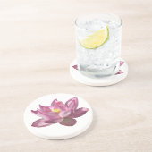 Dessous De Verre En Grès Fleur de lotus rose IV (Côté)