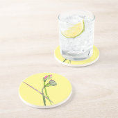 Dessous De Verre En Grès Fleur de Lotus Zen Art Bouddhiste (Côté)