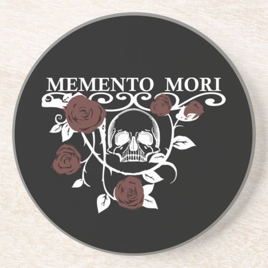 Dessous De Verre En Grès fleur de memento mori (Devant)