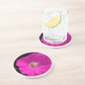 Dessous De Verre En Grès fleur de pétunia rose (Côté)