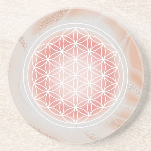 Dessous De Verre En Grès Fleur de Vie Succès (Devant)