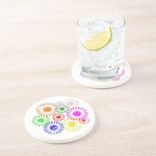 Dessous De Verre En Grès Fleur en panne (Côté)