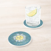 Dessous De Verre En Grès Fleur et soleil - Nature (Côté)