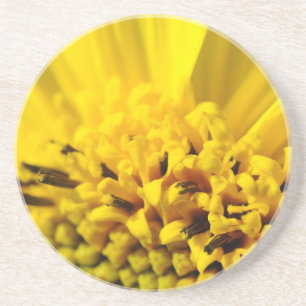 Dessous De Verre En Grès Fleur jaune