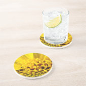 Dessous De Verre En Grès Fleur jaune (Côté)