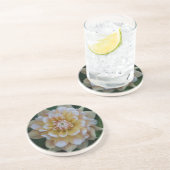 Dessous De Verre En Grès Fleur jaune de fleur de dahlia (Côté)