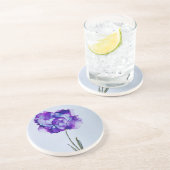 Dessous De Verre En Grès Fleur pourpre (Côté)