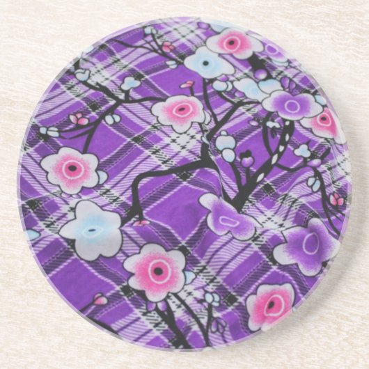 Dessous De Verre En Grès Fleur pourpre (Devant)