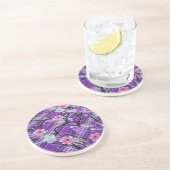 Dessous De Verre En Grès Fleur pourpre (Côté)