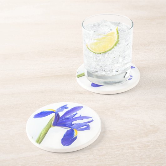 Dessous De Verre En Grès Fleur pourpre d'iris (Côté)