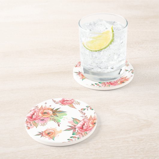 Dessous De Verre En Grès fleur printanière (Côté)