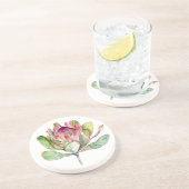 Dessous De Verre En Grès Fleur Protea (Côté)