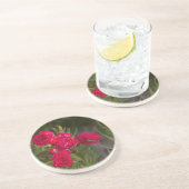 Dessous De Verre En Grès Fleur rose (Côté)