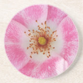 Dessous De Verre En Grès fleur rose à l'ombre (Devant)