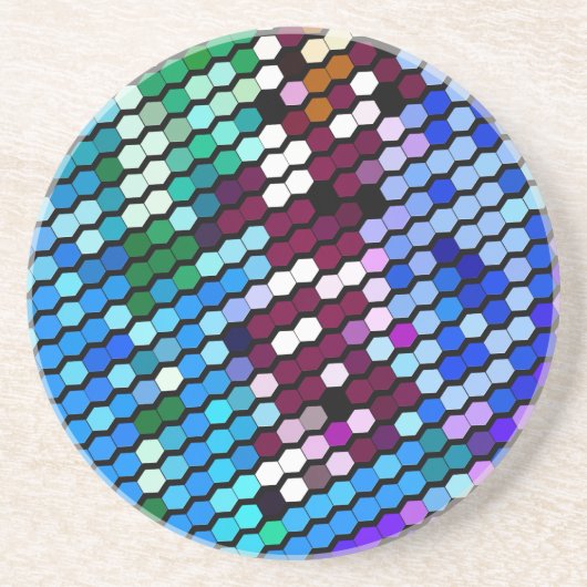 DESSOUS DE VERRE EN GRÈS FLEUR SAUVAGE (Devant)