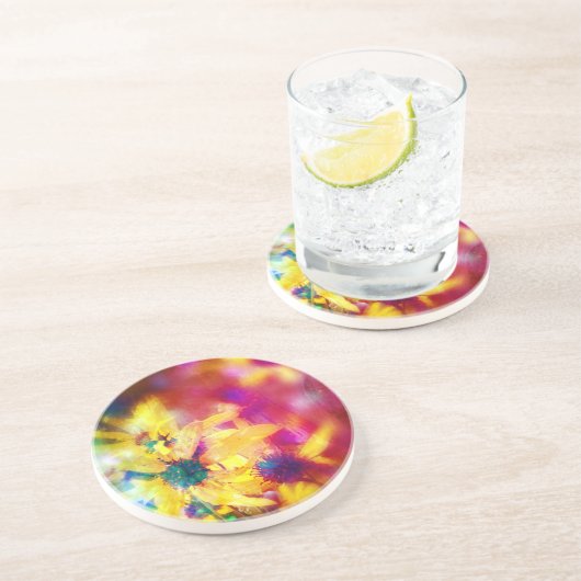 Dessous De Verre En Grès fleur sauvage d'été (Côté)