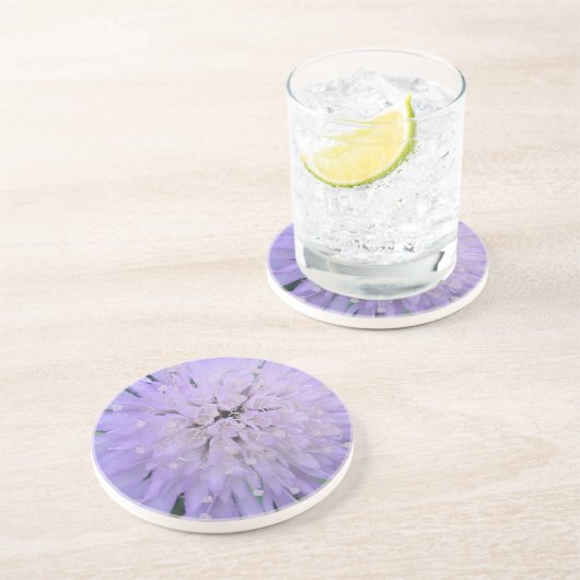 Dessous De Verre En Grès Fleur violette (Côté)