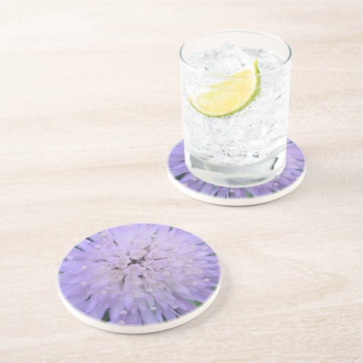 Dessous De Verre En Grès Fleur violette (Côté)