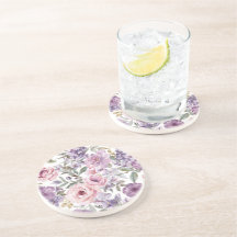 Fleur violette aquarelle rose lavande florale rose