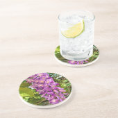 Dessous De Verre En Grès Fleur Wisteria (Côté)