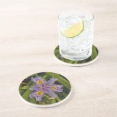 Dessous De Verre En Grès fleurir en violet (Côté)