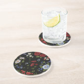 Dessous De Verre En Grès Fleurs (Côté)