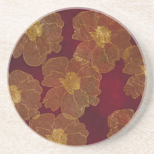 Dessous De Verre En Grès Fleurs (Devant)