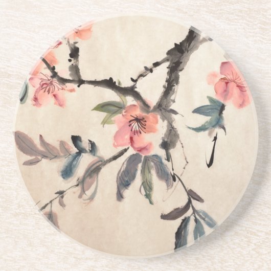 Dessous De Verre En Grès Fleurs (Devant)