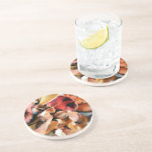 DESSOUS DE VERRE EN GRÈS FLEURS (Côté)