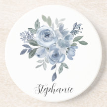 Fleurs bleues et vertes 