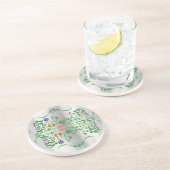 Dessous De Verre En Grès Fleurs & Caprices~écho (Côté)