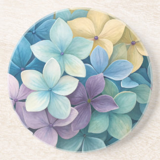 Dessous De Verre En Grès Fleurs colorées naturelles