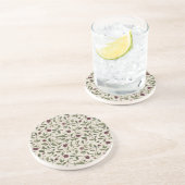 Dessous De Verre En Grès Fleurs crème de Bourgogne (Côté)