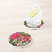 Dessous De Verre En Grès Fleurs d'abeille de miel et d'eucalyptus (Côté)
