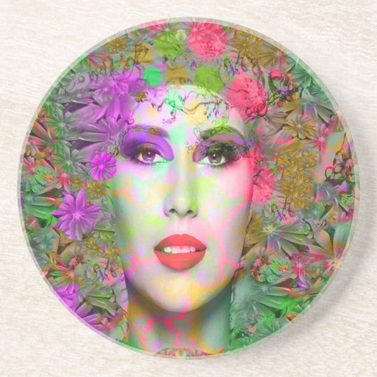 Dessous De Verre En Grès Fleurs dans vos cheveux (Devant)